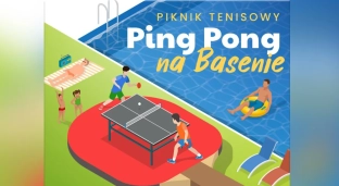 Piknik tenisowy na basenie letnim