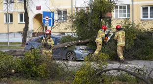 Ostrzeżenie przed silnym wiatrem i oblodzeniem dróg!