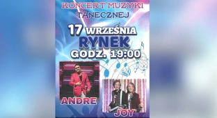 Koncert muzyki tanecznej. Na scenie Andre i Joy