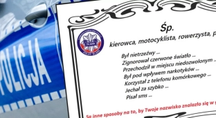 Nietypowa akcja policji.  Nekrologi z apelem