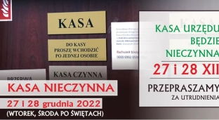 Kasa urzędu będzie nieczynna