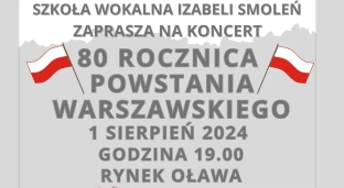 Koncert z okazji 80. rocznicy Powstania Warszawskiego