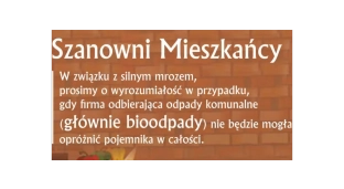 Odpady komunalne mogą nie zostać zabrane w całości