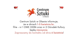 Centrum Sztuki będzie nieczynne