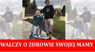 Wystawił swoją hulajnogę, walczy o zdrowie mamy