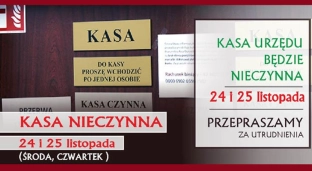 Kasa Urzędu Gminy Oława będzie nieczynna