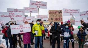 Już trzeci raz wyjdą na ulice. Nie zgadzają się z budową Kolei Dużych Prędkości