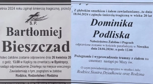 Ostatnie pożegnanie Dominiki i Bartłomieja, tragicznie zmarłych w wypadku drogowym