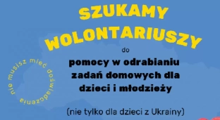 Pomoc w zadaniach domowych: Potrzebni wolontariusze