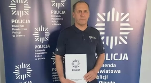 Oławski policjant pożegnał się ze służbą