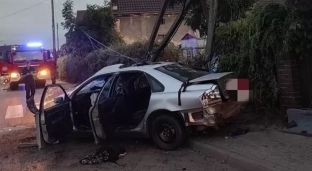 Uciekał przed policją, znalazł się na słupie