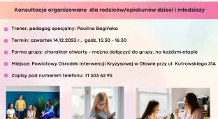 Konsultacje dla rodziców i opiekunów