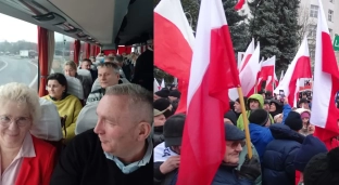 Protest wolnych Polaków w Warszawie. Byli tam również nasi mieszkańcy