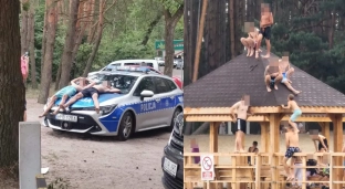 Weekend nad stawem w Jelczu-Laskowicach na dwóch zdjęciach