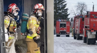 Zapalił się piec. Pracownicy szybko zareagowali