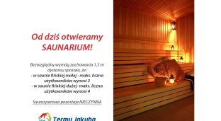 Saunarium w Termach Jakuba ponownie otwarte