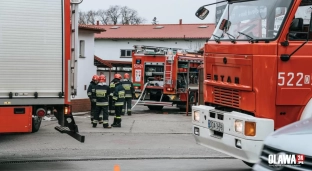 Pożar poddasza przy Oleśnickiej w Oławie