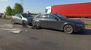 Trzy kolizje na Autostradzie A4