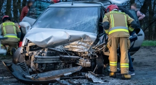 Czołówka za Starym Otokiem. Droga zablokowana