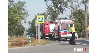 Wypadek w Jankowicach. Wyprzedzał na skrzyżowaniu