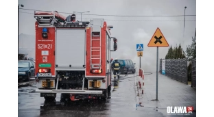 Pożar auta na ulicy Broniewskiego