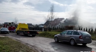 Pożar poddasza domu na osiedlu Nowy Otok