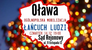 Łańcuch ludzi. Będzie protest przed oławskim Sądem