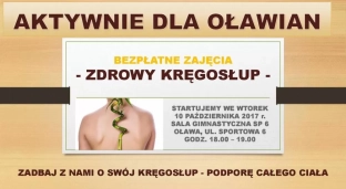 Zdrowy kręgosłup w ramach zajęć Aktywnie dla Oławian