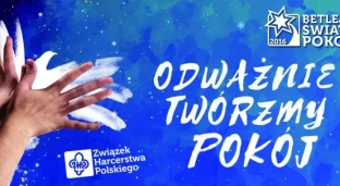 "Odważnie twórzmy pokój" przekazanie Betlejemskiego Światła Pokoju