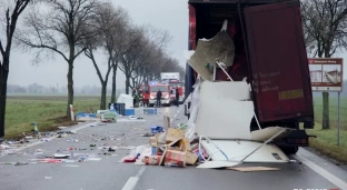 Śmiertelny wypadek na granicy powiatów [VIDEO]