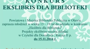 Uwaga konkurs. Ekslibris dla Biblioteki