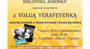 Spotkanie z autorką książek o Annie German i Irenie Jarockiej