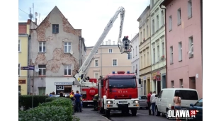 Pożar na placu Starozamkowym