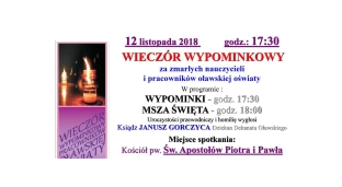 Wieczór wypominkowy za nauczycieli i pracowników oświaty