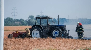 Pożar ciągnika rolniczego