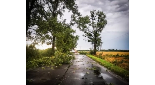 Nad powiatem oławskim przeszła silna nawałnica.