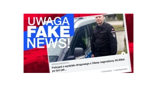 Informacja o nagrodzie dla oławskiego policjanta to fake news!