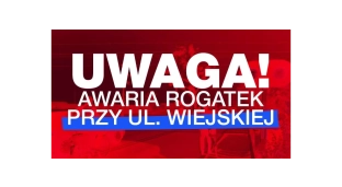 Uszkodzona rogatka na Wiejskiej