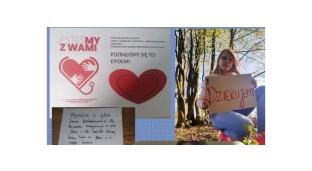 Uczniowie dziękują służbie medycznej