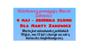 Działkowcy dla Marty. Będzie zbiórka złomu