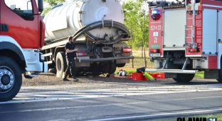 Poważny wypadek z udziałem motocyklisty