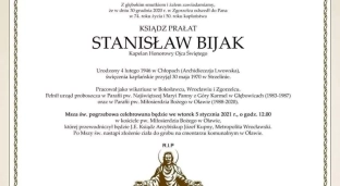 Ostatnie pożegnanie księdza prałata Stanisława Bijaka