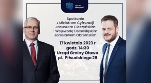 Minister cyfryzacji i wojewoda z wizytą w Oławie