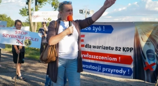 Kolejny raz protestowali przeciwko Kolei Dużych Prędkości