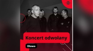 Koncert zespołu Raz, Dwa, Trzy zostaje odwołany