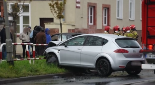 Zderzenie dwóch pojazdów w Oławie