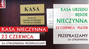 Kasa urzędu będzie nieczynna