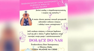 Jesteś osobą niepełnosprawną? Dołącz do Środowiskowego Domu Samopomocy