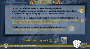 Dostałeś wezwanie na kwalifikację wojskową w dniu matury? Zgłoś to